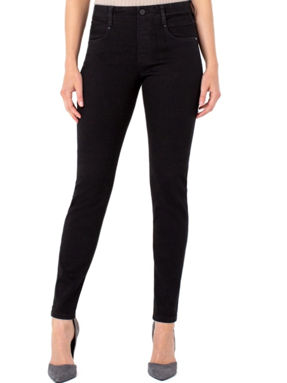 Liverpool The Gia Glider® Pull-On Skinny Jeans Black Silky Soft Eco NWT 26
